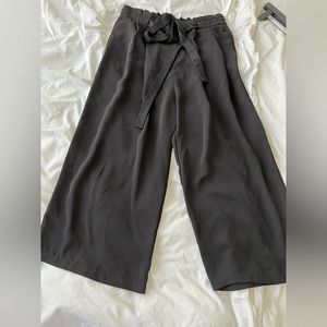 Zara cropped wide leg summer pants